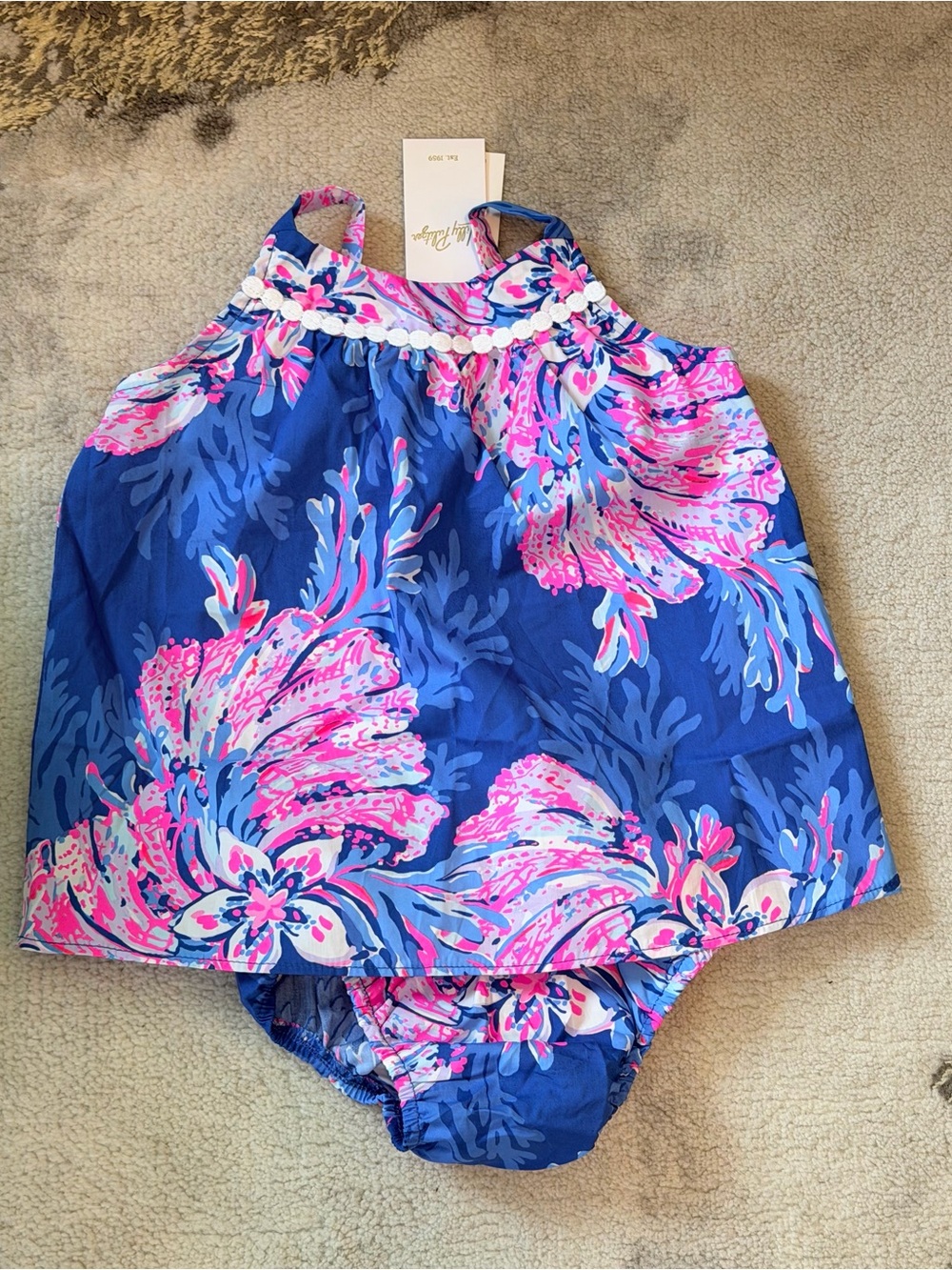 NWT Lilly Pulitzer Baby Dress with bloomers Sz 12/18M